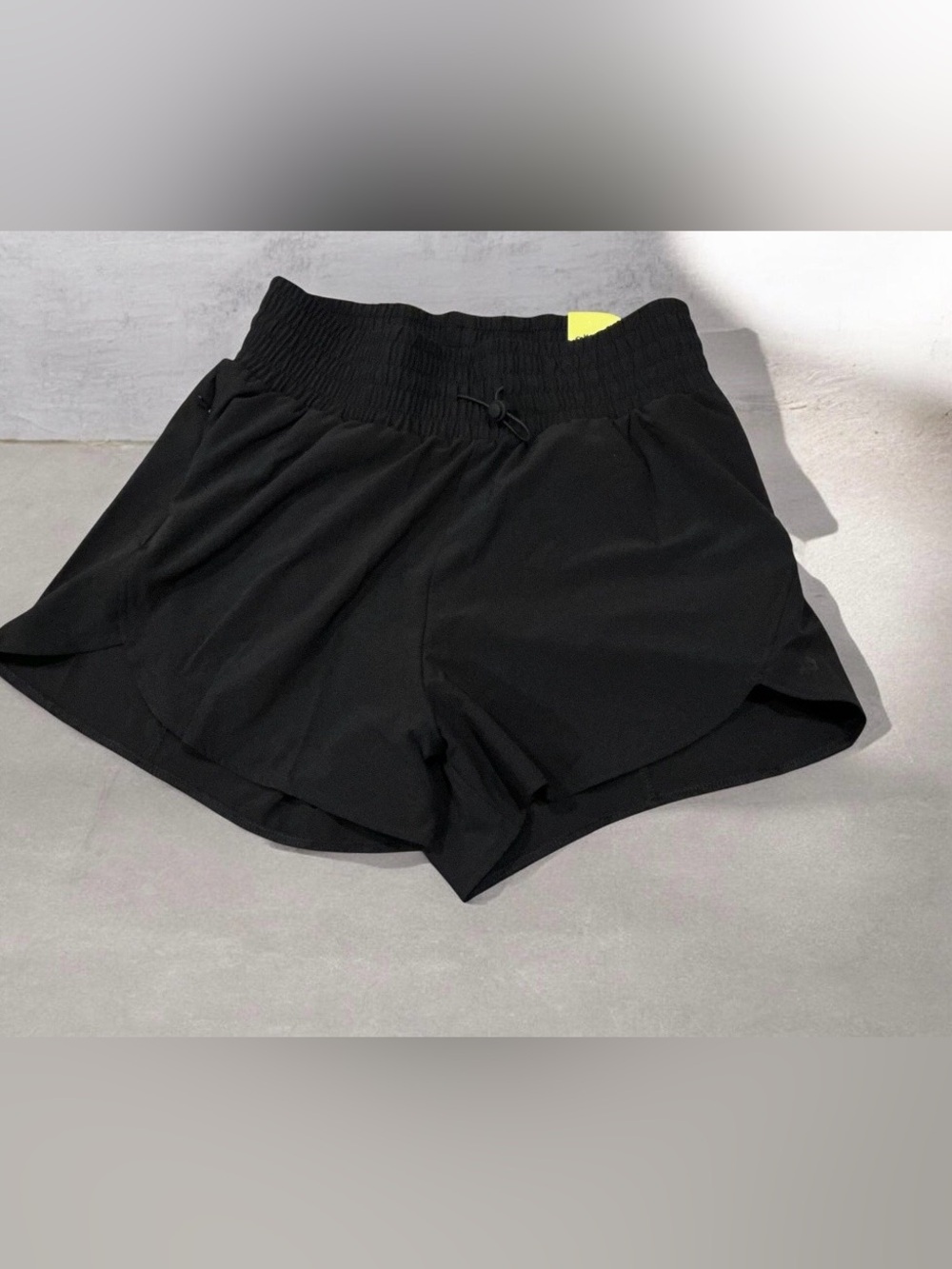 all in motion Black Athletic Smocked-Waist Shorts